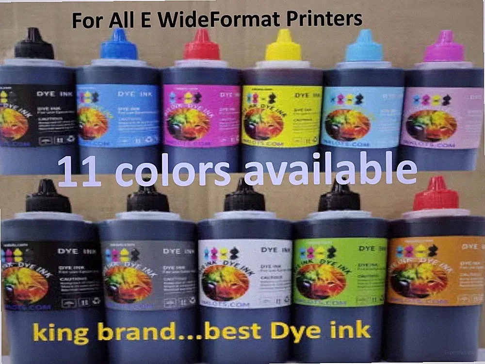 11 - 250 ml each dye ink for all E wide format printers 11 colors available