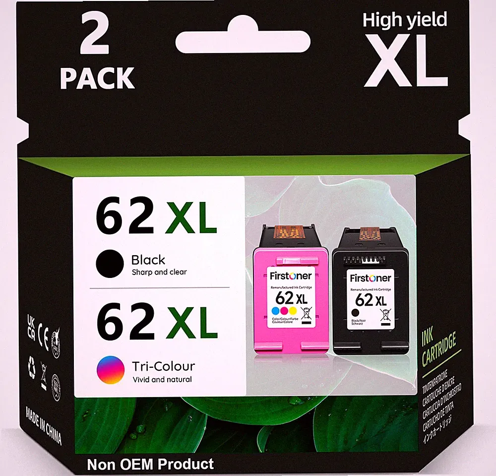 62xl Ink Cartridges Combo For HP Ink 62 xl Envy 7640 5540 5640 5660 5665 Printer