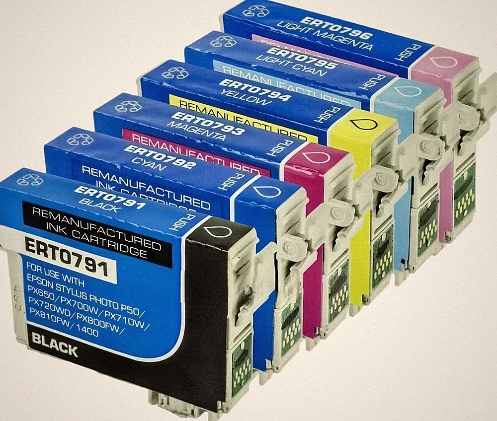 6PK BK/C/M/Y/LC/LM Ink For Epson 79 T0791 - T0796 Epson Photo 1400 Artisan 1430