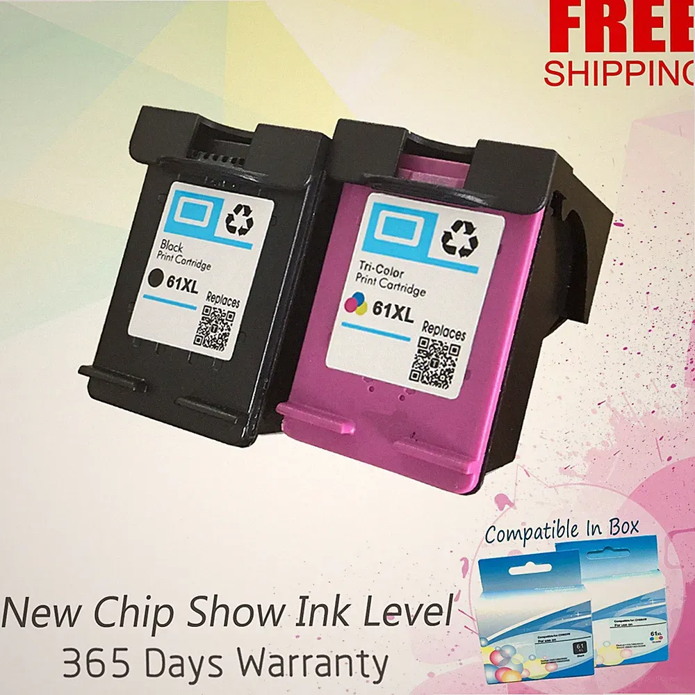 Black & Color Ink Cartridge Combo Set for HP 61XL ENVY DeskJet OfficeJet Printer