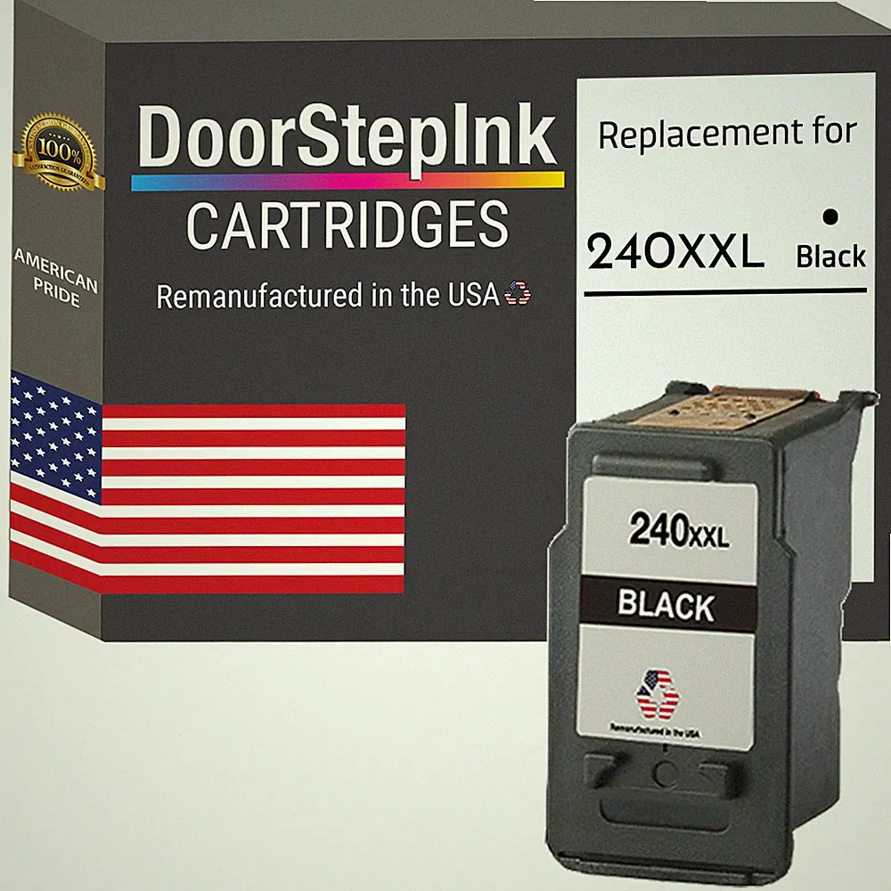 DoorStepInk Remanufactured in the USA Ink Cartridge for Canon PG-240XXL Black