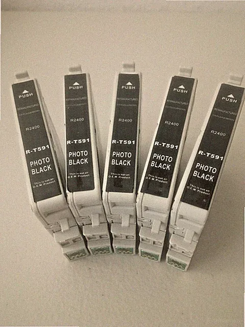 T0591 Photo Black Inkjet Cartridge for Epson Stylus Photo R2400 5pK